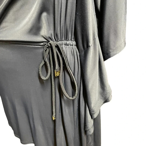 Cia Maritima Black Dolman Kimono Tie Waist Swim Cover Up Size Medium - Picture 5 of 8